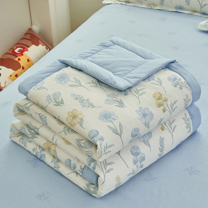 91家纺网 家纺一手货源 找家纺 简如 2026新款印花里外全棉夏凉被四件套 曼谷风情-兰