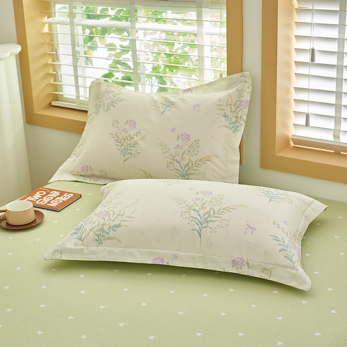 91家纺网 家纺一手货源 找家纺 简如 2026新款印花里外全棉夏凉被四件套 森系觅语