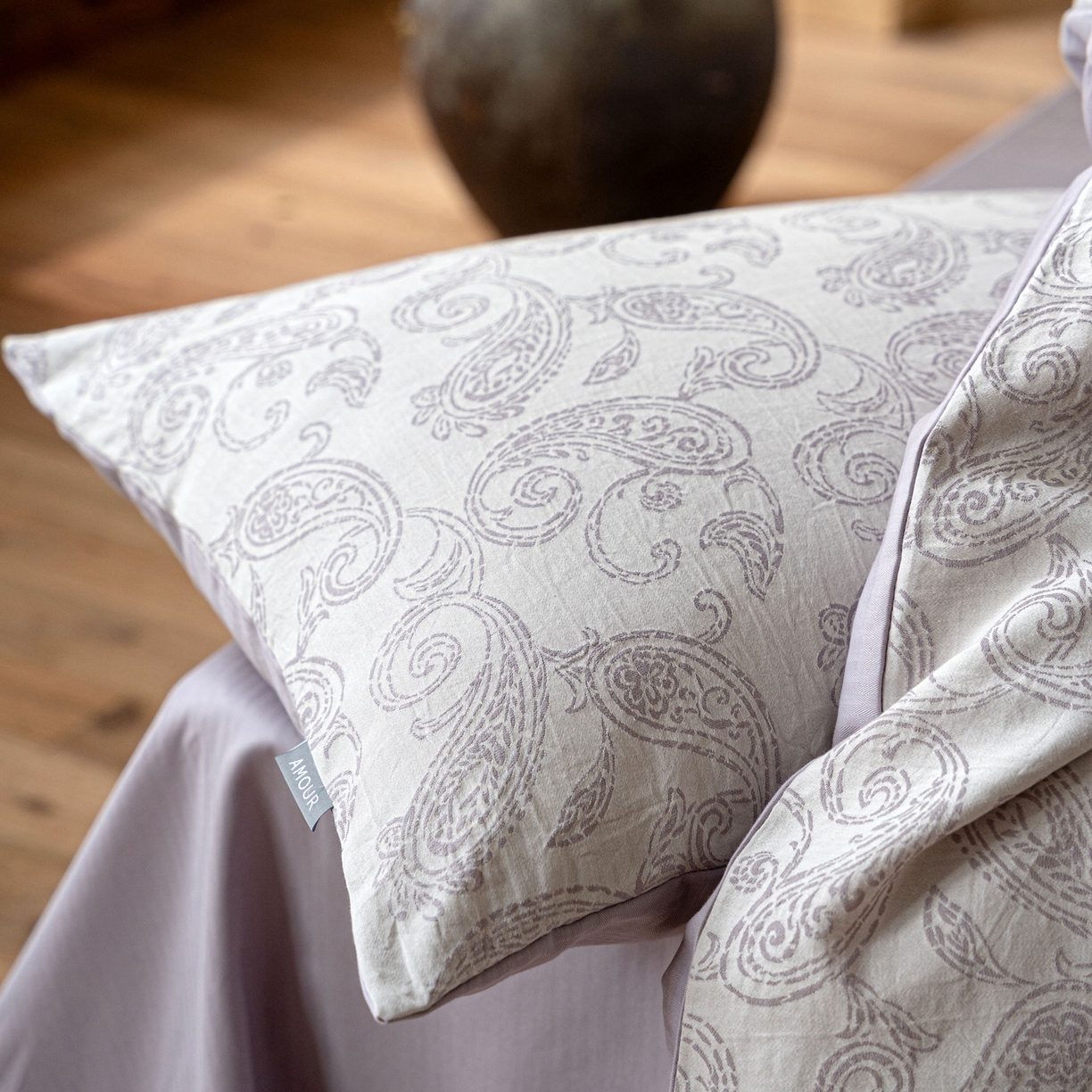 91家纺网 家纺一手货源 找家纺 时光里 2026新款全棉纯棉60支色织水洗提花四件套 予栖--薄色