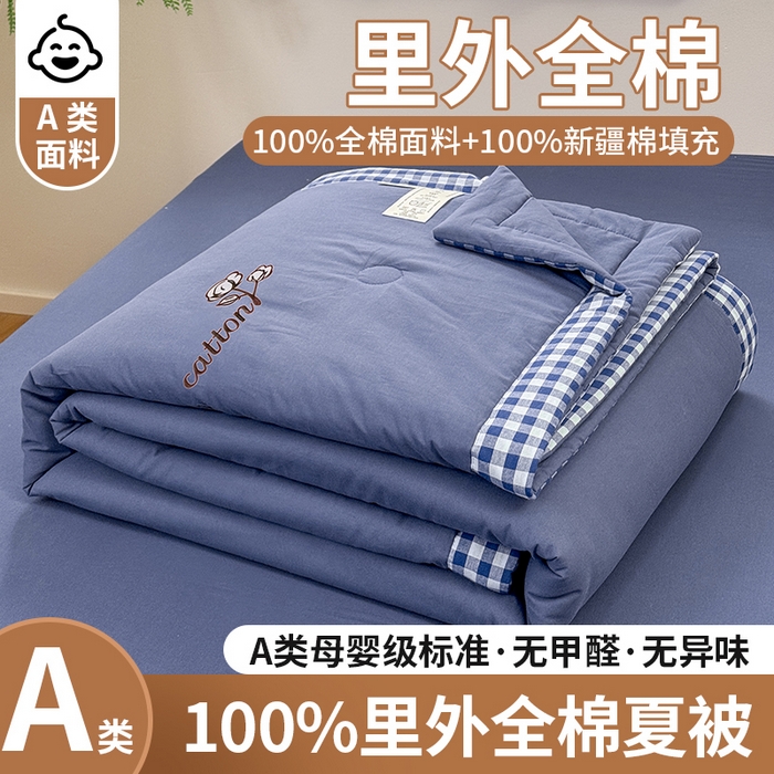 91家纺网 家纺一手货源 找家纺 （总）雯雨家纺 2026新款全棉水洗棉棉花夏凉被-简森系列