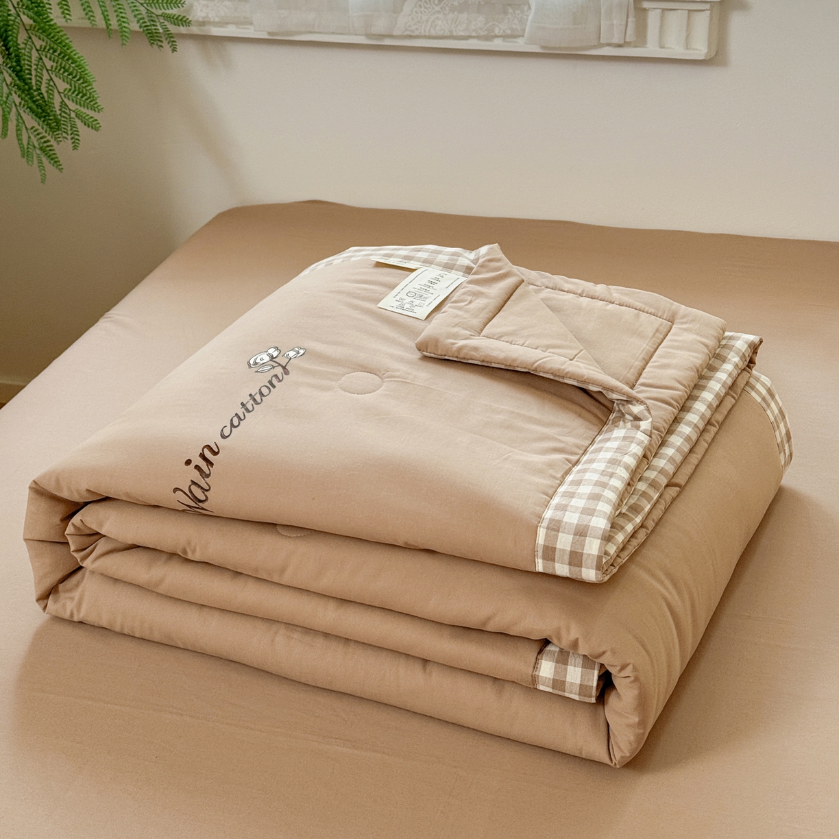 91家纺网 家纺一手货源 找家纺 （总）雯雨家纺 2026新款全棉水洗棉棉花夏凉被-简森系列