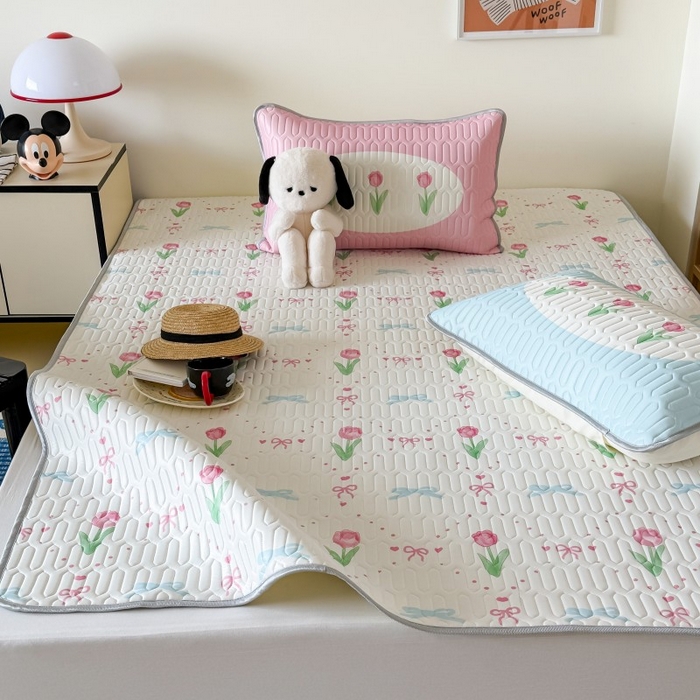 91家纺网 家纺一手货源 找家纺 （总）顾里家纺 2026新款ins大版卡通乳胶席凉席席子