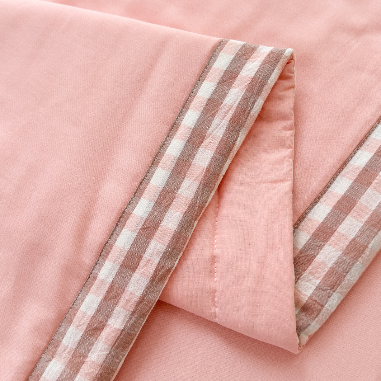 91家纺网 家纺一手货源 找家纺 雯雨家纺 2026新款全棉水洗棉棉花夏凉被-简森系列 简森-文艺粉