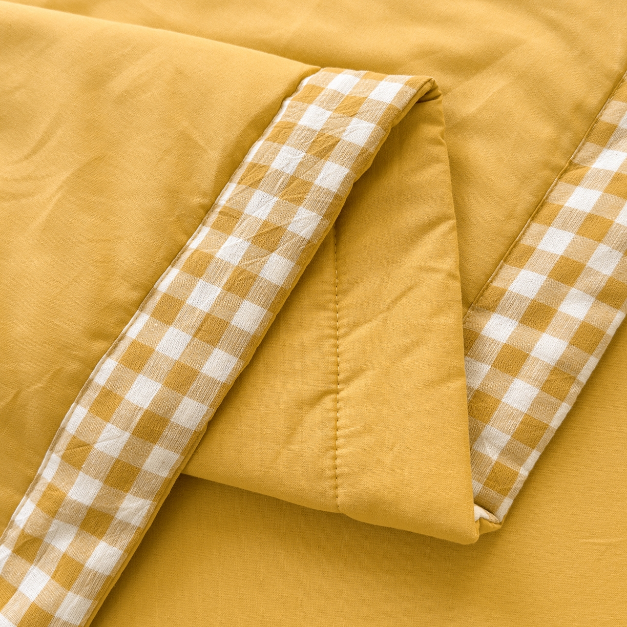 91家纺网 家纺一手货源 找家纺 雯雨家纺 2026新款全棉水洗棉棉花夏凉被-简森系列 简森-明亮黄