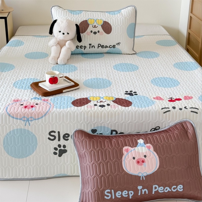 91家纺网 家纺一手货源 找家纺 （总）顾里家纺 2026新款ins大版卡通乳胶席凉席席子