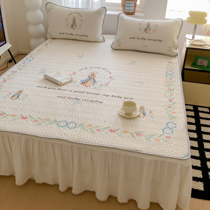 91家纺网 家纺一手货源 找家纺 顾里家纺 2026新款ins大版卡通乳胶席凉席席子 彼得兔