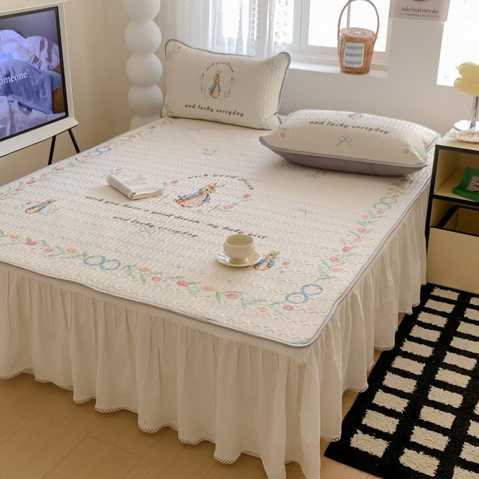 91家纺网 家纺一手货源 找家纺 顾里家纺 2026新款ins大版卡通乳胶席凉席席子 彼得兔