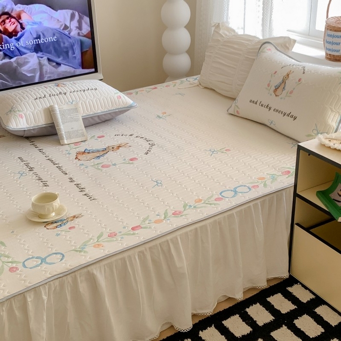 91家纺网 家纺一手货源 找家纺 顾里家纺 2026新款ins大版卡通乳胶席凉席席子 彼得兔