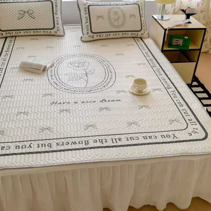 91家纺网 家纺一手货源 找家纺 顾里家纺 2026新款ins大版卡通乳胶席凉席席子 赫本蝴蝶结