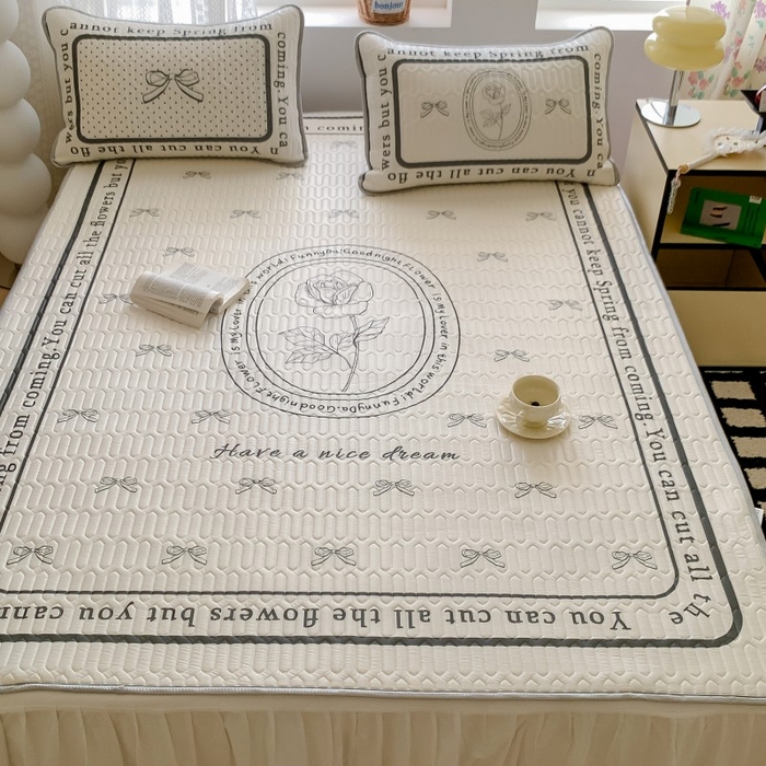 91家纺网 家纺一手货源 找家纺 顾里家纺 2026新款ins大版卡通乳胶席凉席席子 赫本蝴蝶结