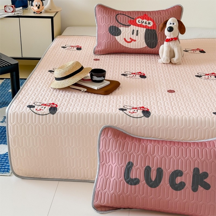 顾里家纺 2026新款ins大版卡通乳胶席凉席席子 红帽狗狗