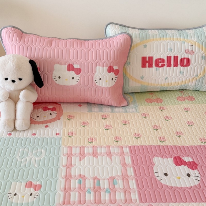 91家纺网 家纺一手货源 找家纺 顾里家纺 2026新款ins大版卡通乳胶席凉席席子 猫咪时光