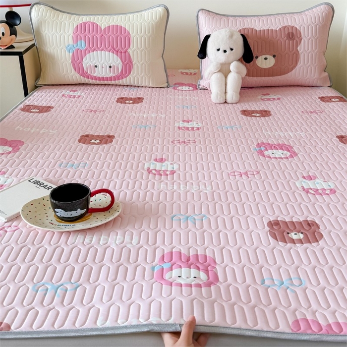 91家纺网 家纺一手货源 找家纺 顾里家纺 2026新款ins大版卡通乳胶席凉席席子 美乐熊
