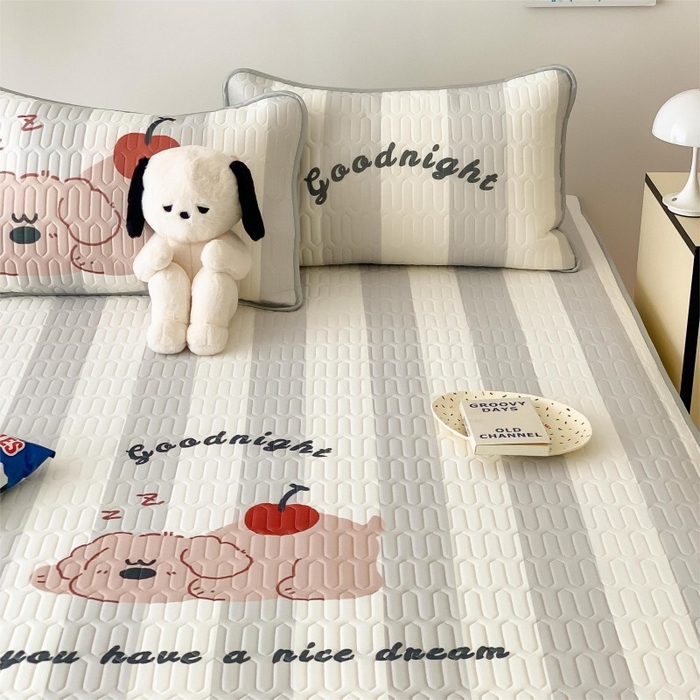 91家纺网 家纺一手货源 找家纺 顾里家纺 2026新款ins大版卡通乳胶席凉席席子 趴趴熊