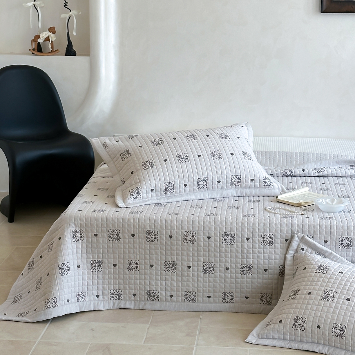 91家纺网 家纺一手货源 找家纺 床盖工厂店 2026新款提花色织麻床盖三件套 罗逸维