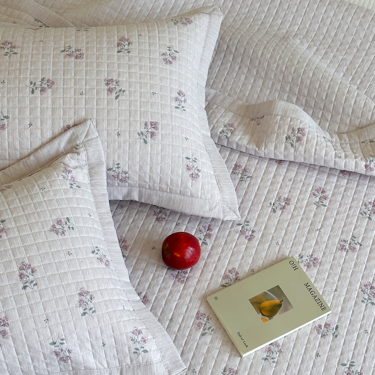 91家纺网 家纺一手货源 找家纺 床盖工厂店 2026新款提花色织麻床盖三件套 云溪紫