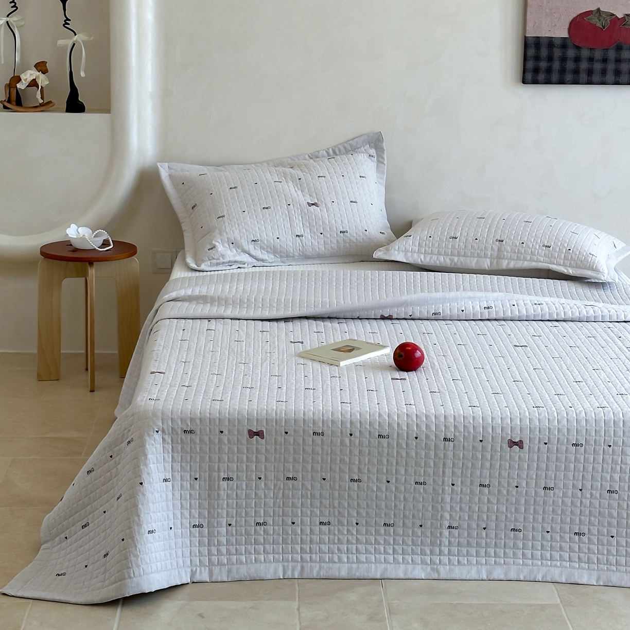 91家纺网 家纺一手货源 找家纺 （总）床盖工厂店 2026新款提花色织麻床盖三件套