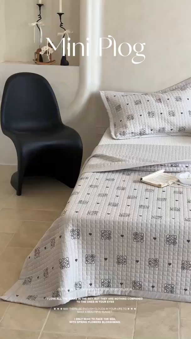 91家纺网 家纺一手货源 找家纺 床盖工厂店 2026新款提花色织麻床盖三件套 罗逸维