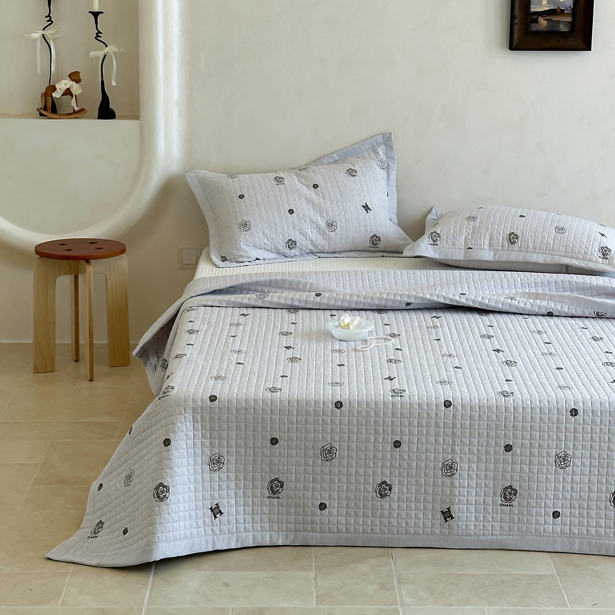 91家纺网 家纺一手货源 找家纺 （总）床盖工厂店 2026新款提花色织麻床盖三件套