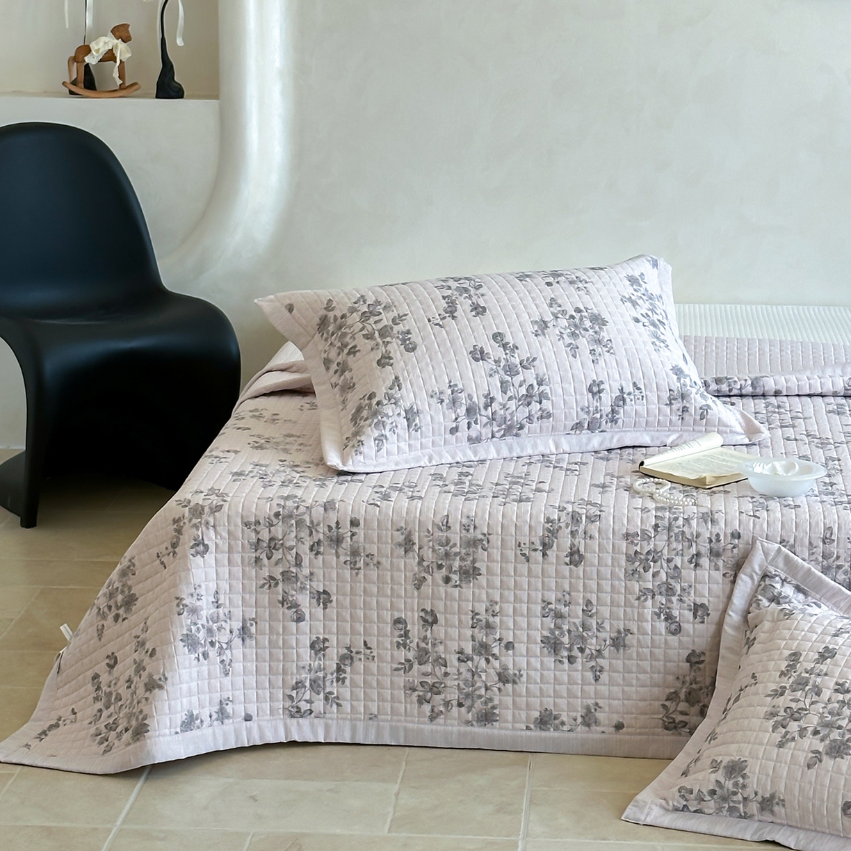 91家纺网 家纺一手货源 找家纺 床盖工厂店 2026新款提花色织麻床盖三件套 素锦 粉