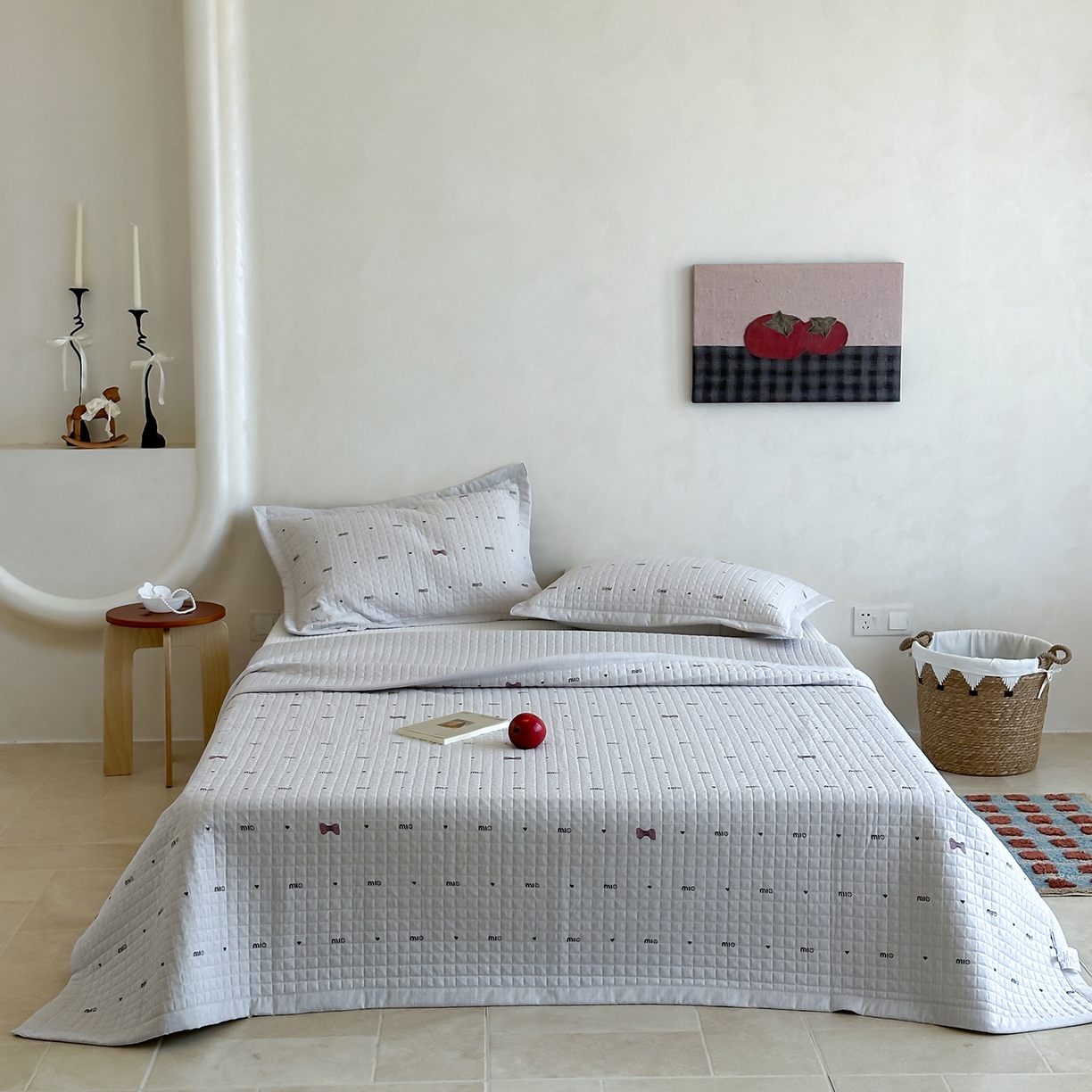 91家纺网 家纺一手货源 找家纺 床盖工厂店 2026新款提花色织麻床盖三件套 敏敏