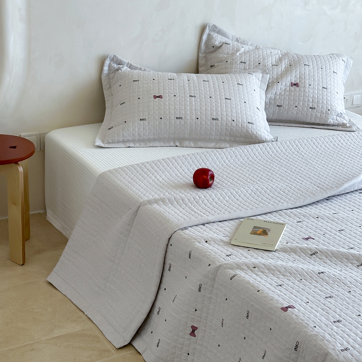 91家纺网 家纺一手货源 找家纺 床盖工厂店 2026新款提花色织麻床盖三件套 敏敏