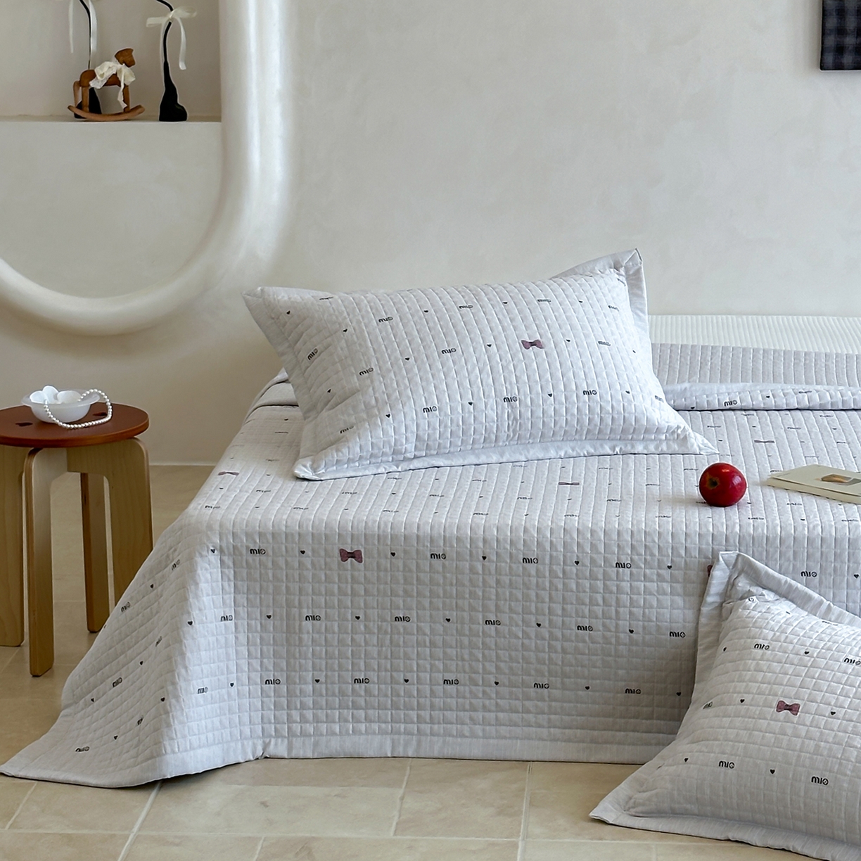 91家纺网 家纺一手货源 找家纺 床盖工厂店 2026新款提花色织麻床盖三件套 敏敏