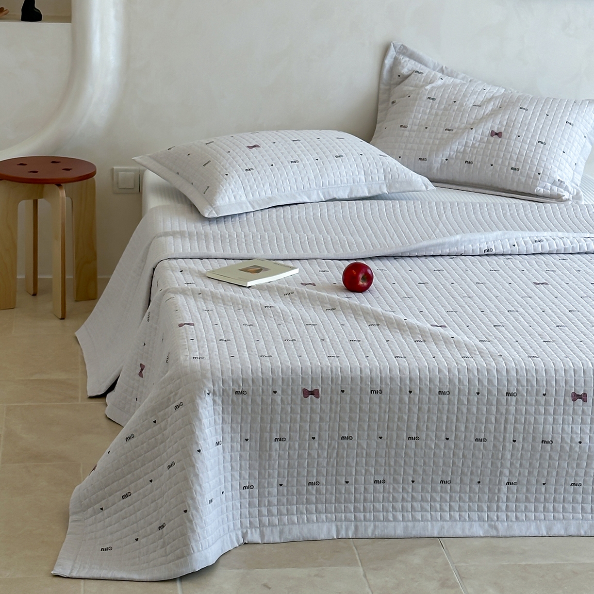 91家纺网 家纺一手货源 找家纺 床盖工厂店 2026新款提花色织麻床盖三件套 敏敏