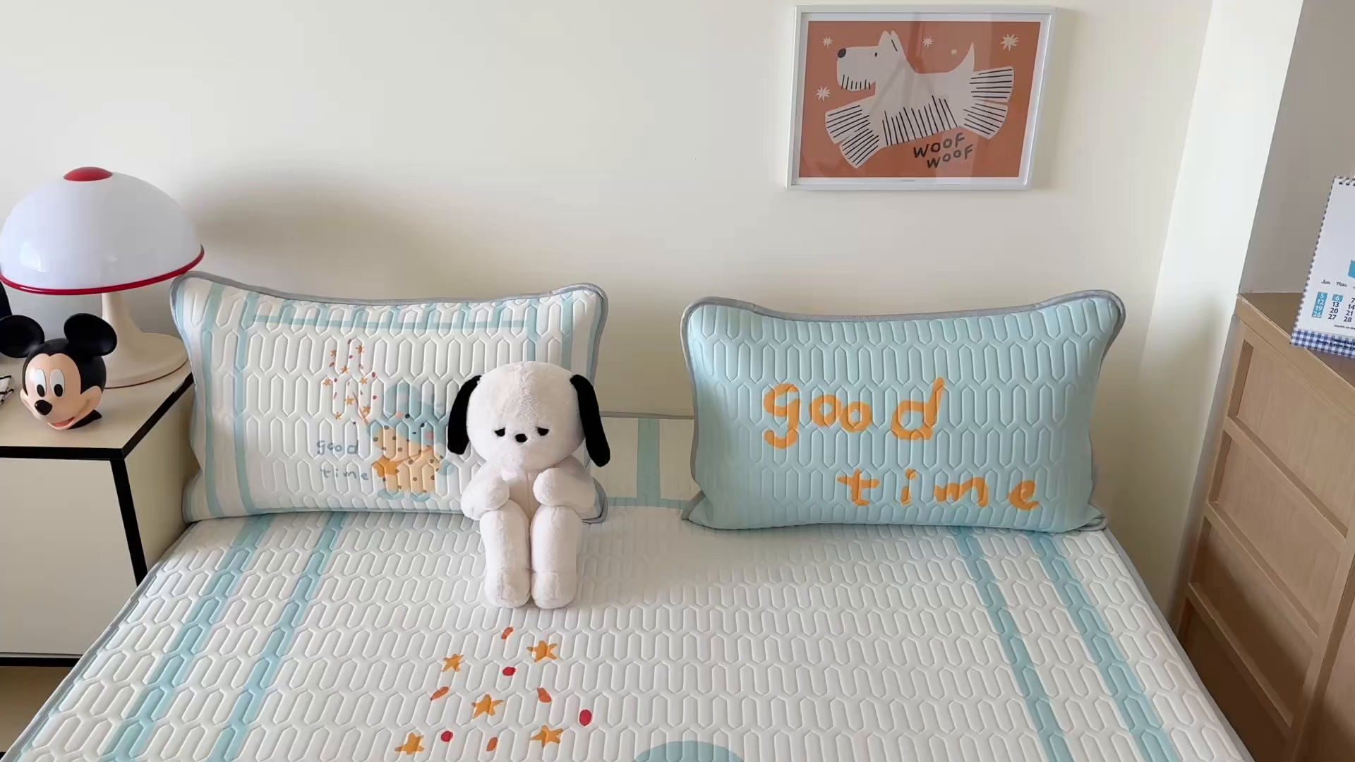 91家纺网 家纺一手货源 找家纺 顾里家纺 2026新款ins大版卡通乳胶席凉席席子 许愿小象