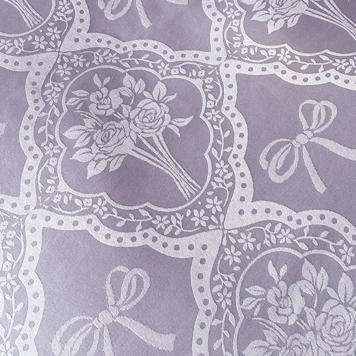 91家纺网 家纺一手货源 找家纺 大麦乐田 2026春夏新款贡缎提花纯色双拼四件套 艾利丝 初恋紫