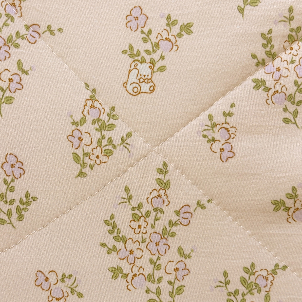 91家纺网 家纺一手货源 找家纺 梦恬佳 2026新款水洗皱皱纱卡通印花夏凉被 花束熊