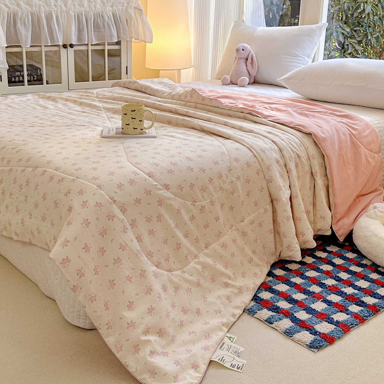 91家纺网 家纺一手货源 找家纺 梦恬佳 2026新款水洗皱皱纱卡通印花夏凉被 梦露