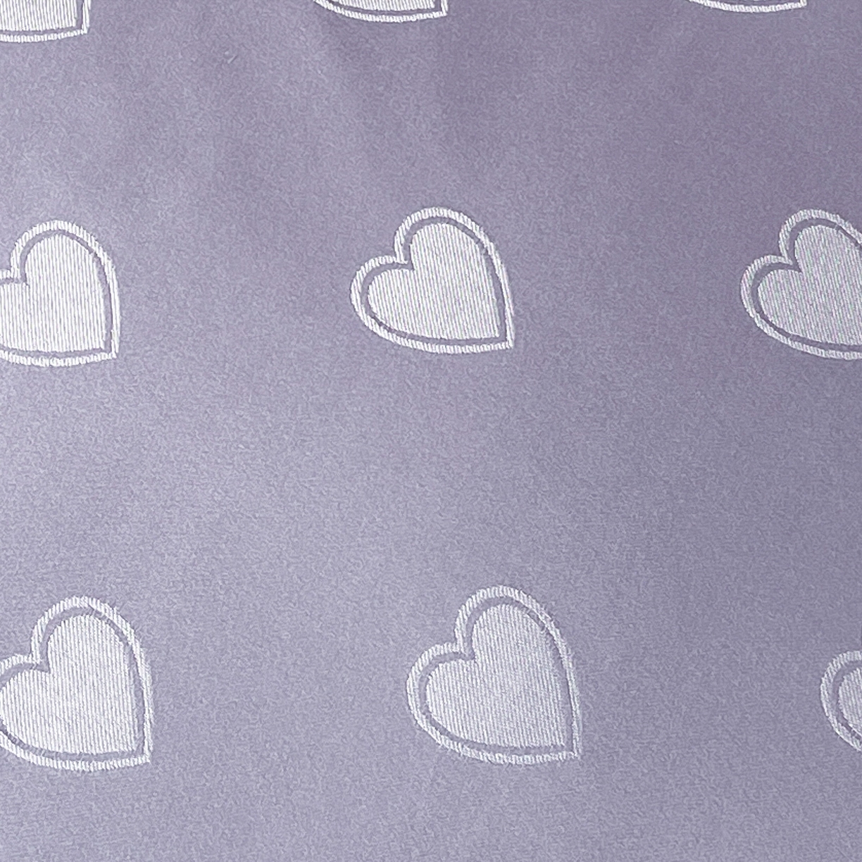 91家纺网 家纺一手货源 找家纺 大麦乐田 2026春夏新款贡缎提花纯色双拼四件套 爱心 初恋紫