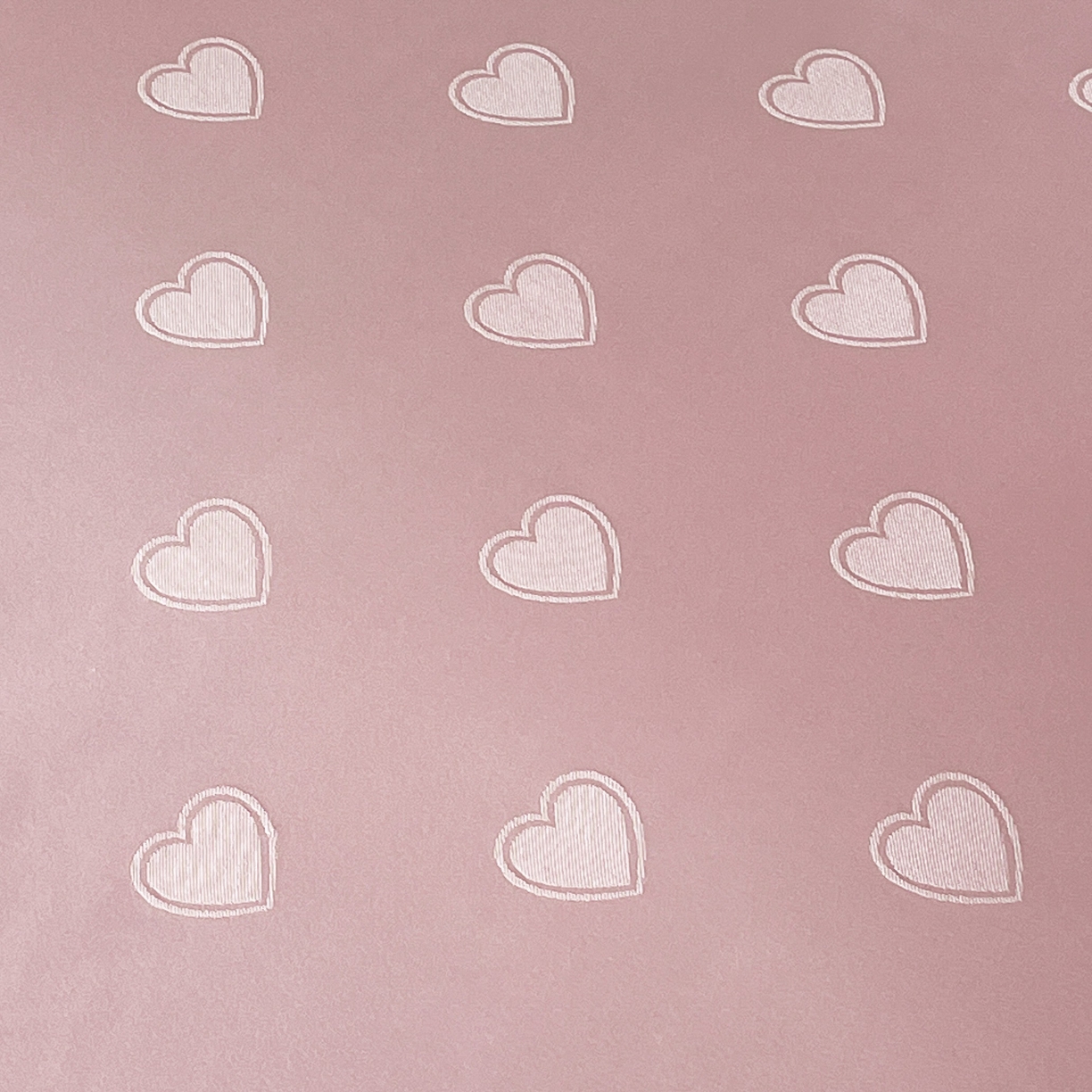 91家纺网 家纺一手货源 找家纺 大麦乐田 2026春夏新款贡缎提花纯色双拼四件套 爱心 香粉玉