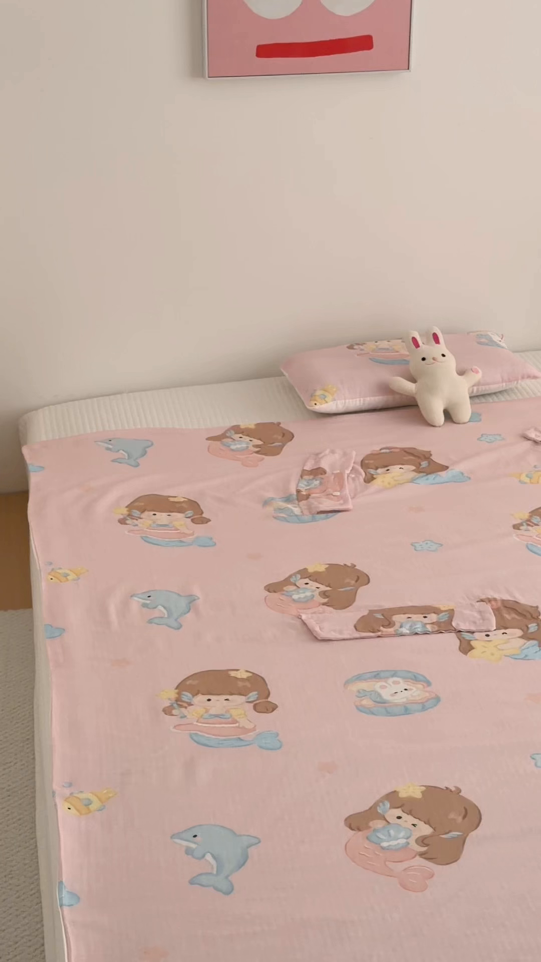 91家纺网 家纺一手货源 找家纺 嗨生活 2026新款全棉纱布护肚防踢睡袋多功能盖毯宝宝夏被 儿童夏被 儿童防踢被 人鱼公主