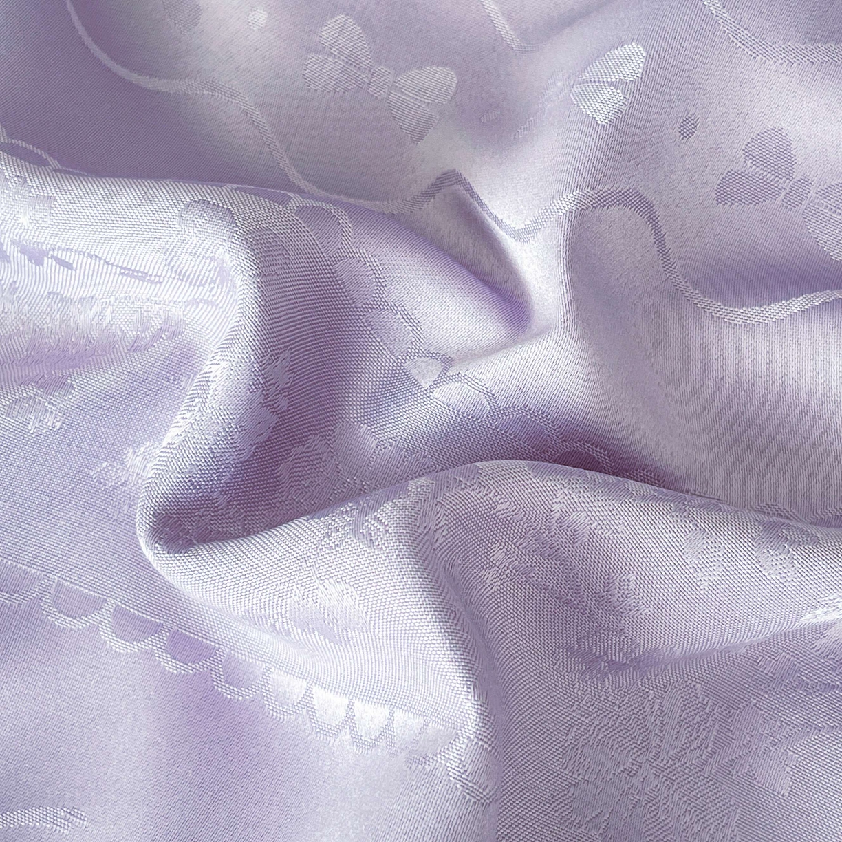 91家纺网 家纺一手货源 找家纺 大麦乐田 2026春夏新款贡缎提花花边双拼四件套 恬梦 初恋紫