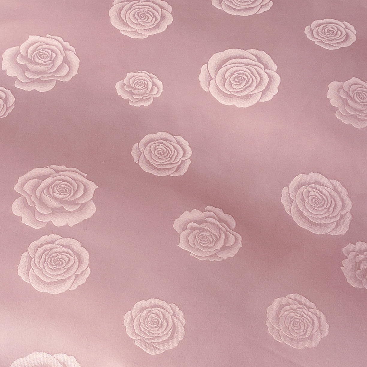 91家纺网 家纺一手货源 找家纺 大麦乐田 2026春夏新款贡缎提花花边双拼四件套 玫瑰 香粉玉