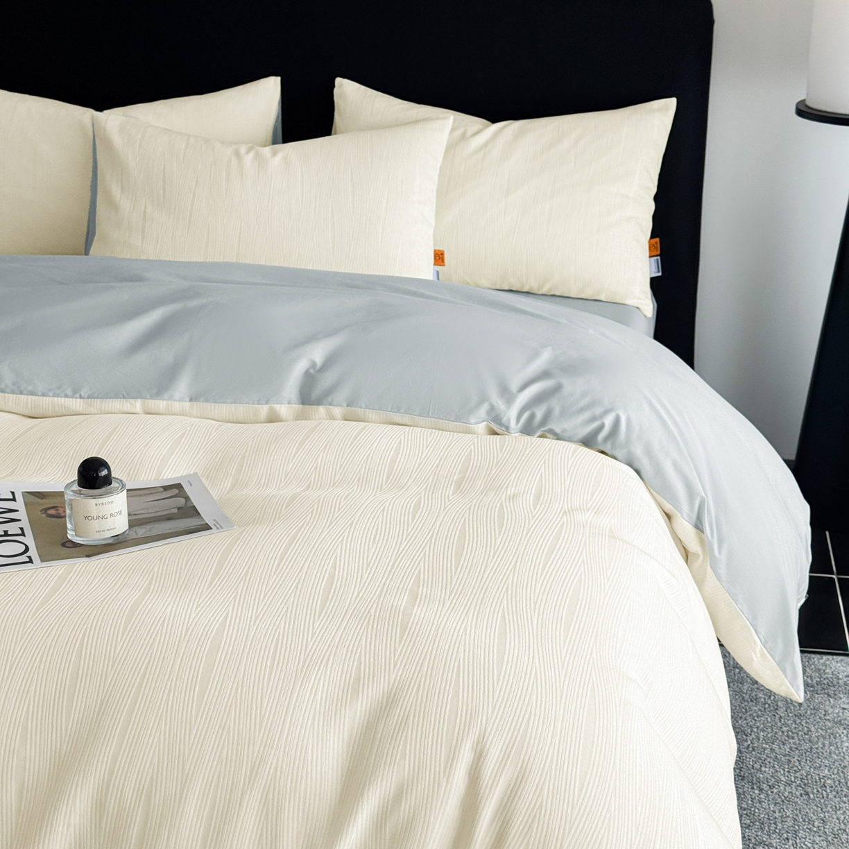 91家纺网 家纺一手货源 找家纺 （总）简宜家居（朝初家纺） 2026新款40支全棉提花四件套--彩绘系列