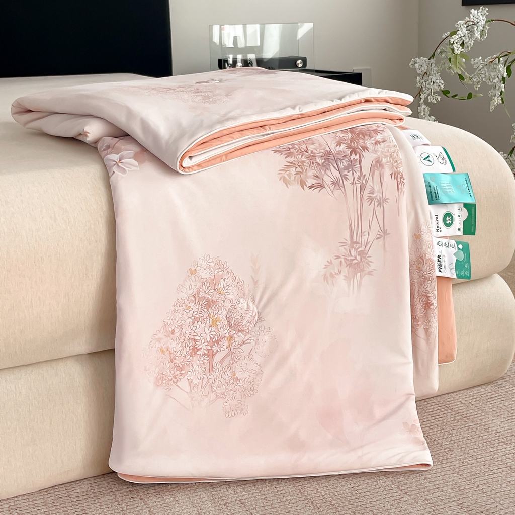 91家纺网 家纺一手货源 找家纺 （总）名兮家居 2026新款印花款锦氨凉感丝夏被空调被夏凉被