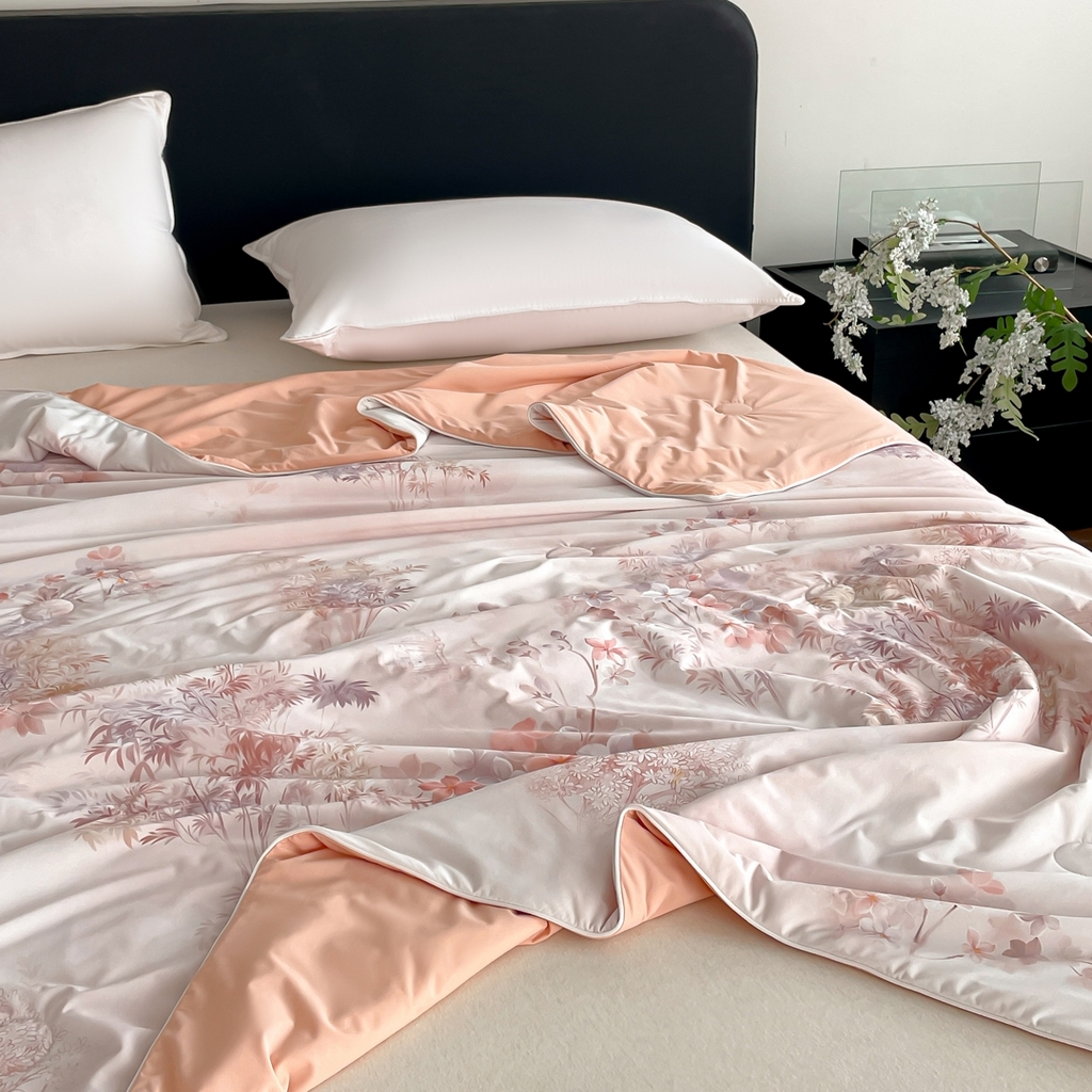 91家纺网 家纺一手货源 找家纺 （总）名兮家居 2026新款印花款锦氨凉感丝夏被空调被夏凉被