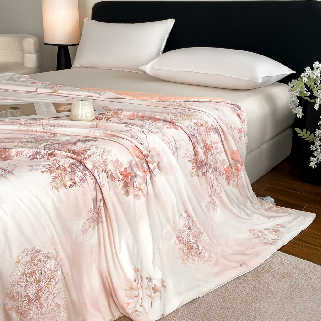 91家纺网 家纺一手货源 找家纺 （总）名兮家居 2026新款印花款锦氨凉感丝夏被空调被夏凉被