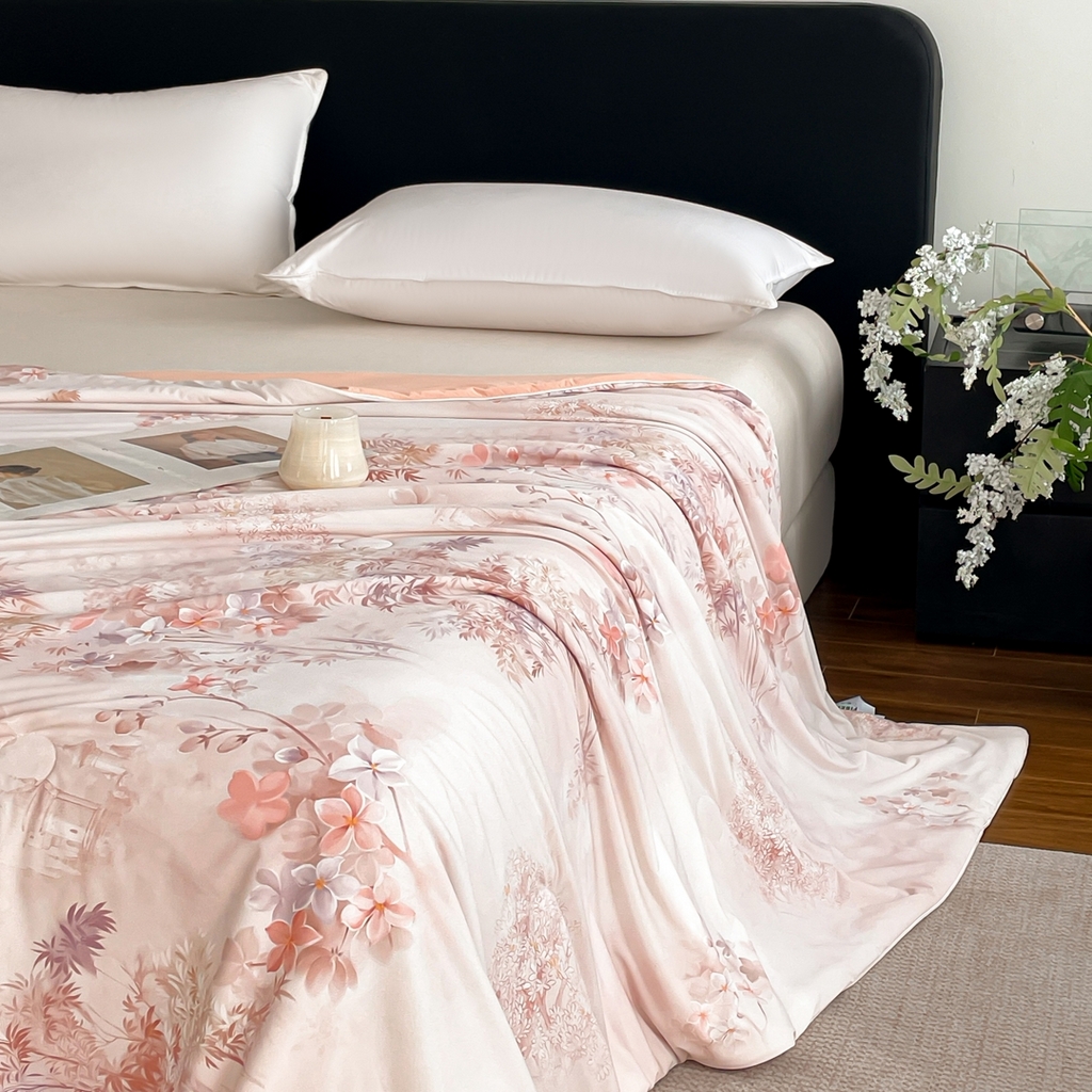 91家纺网 家纺一手货源 找家纺 （总）名兮家居 2026新款印花款锦氨凉感丝夏被空调被夏凉被