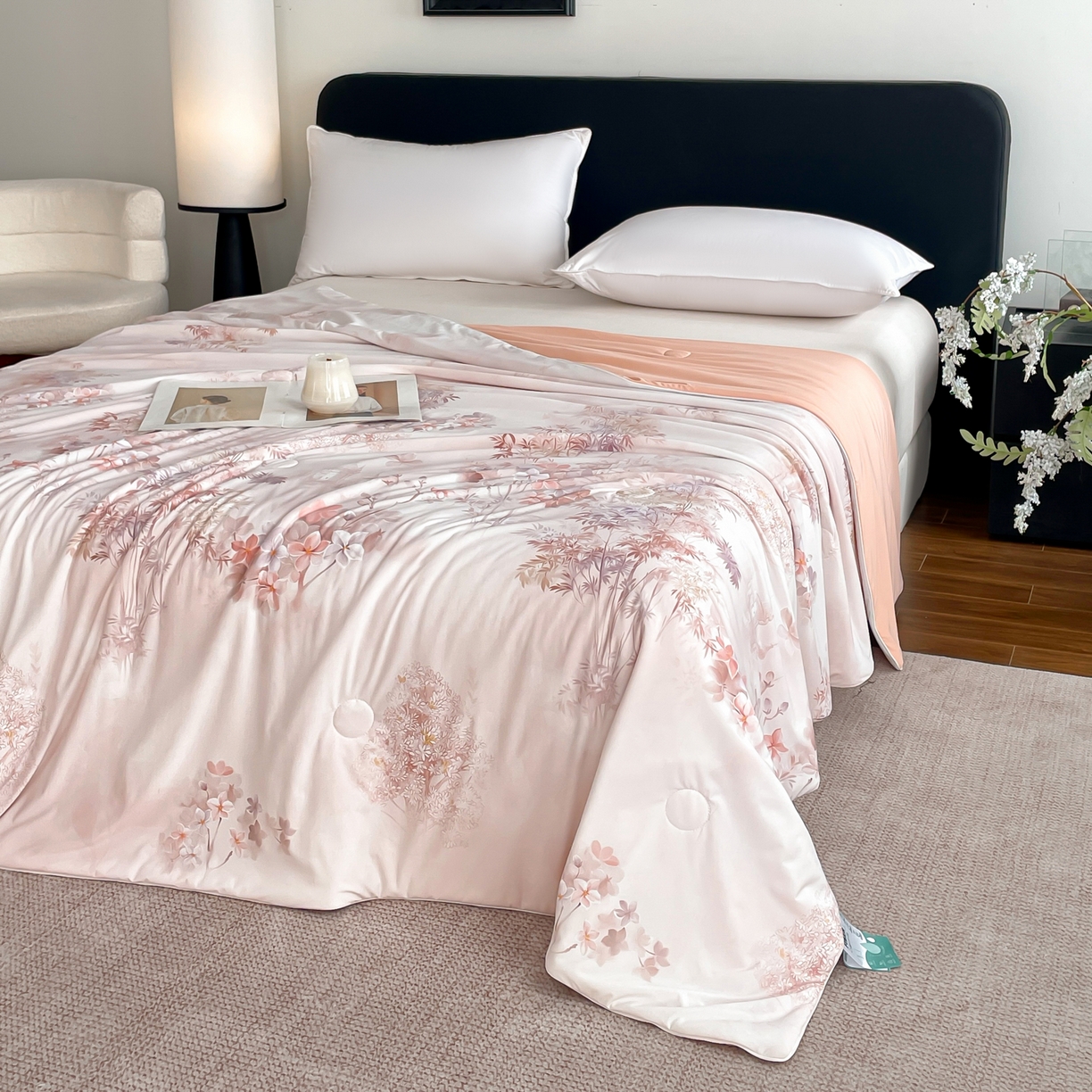 91家纺网 家纺一手货源 找家纺 （总）名兮家居 2026新款印花款锦氨凉感丝夏被空调被夏凉被