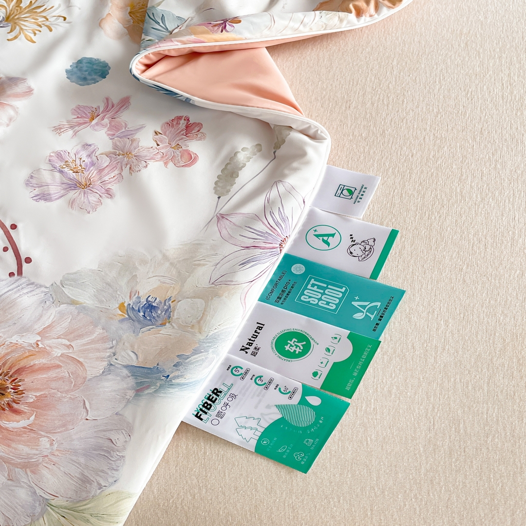 91家纺网 家纺一手货源 找家纺 名兮家居 2026新款印花款锦氨凉感丝夏被空调被夏凉被 玫瑰庄园