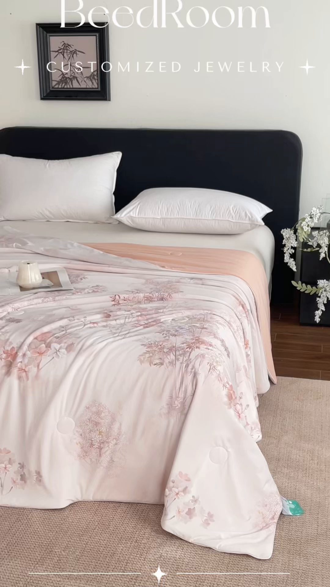 91家纺网 家纺一手货源 找家纺 名兮家居 2026新款印花款锦氨凉感丝夏被空调被夏凉被 丛林晓梦