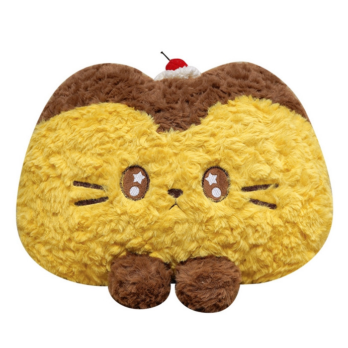 91家纺网 家纺一手货源 找家纺 仟亿莱 2026新款布丁猫刷花抱枕被 布丁猫-星星眼