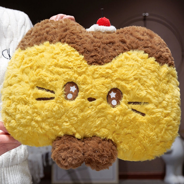 91家纺网 家纺一手货源 找家纺 仟亿莱 2026新款布丁猫刷花抱枕被 布丁猫-星星眼