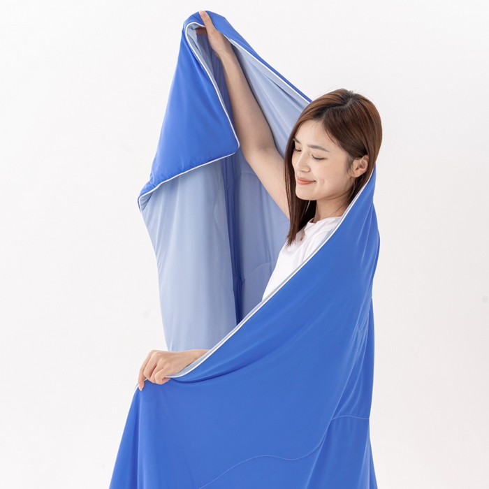 91家纺网 家纺一手货源 找家纺 迪梵家纺 2026新款锦氨凉感黑科技（160克面料）凉感丝夏被冰淇淋夏凉被空调被-风格一 嘟嘟蓝