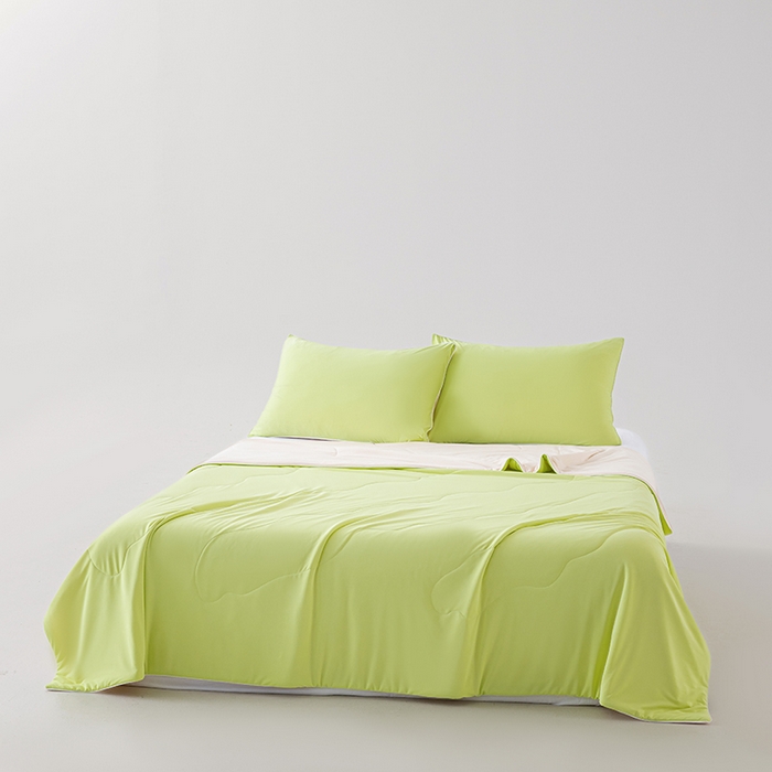 91家纺网 家纺一手货源 找家纺 迪梵家纺 2026新款锦氨凉感黑科技（160克面料）凉感丝夏被冰淇淋夏凉被空调被-风格一 明青玉