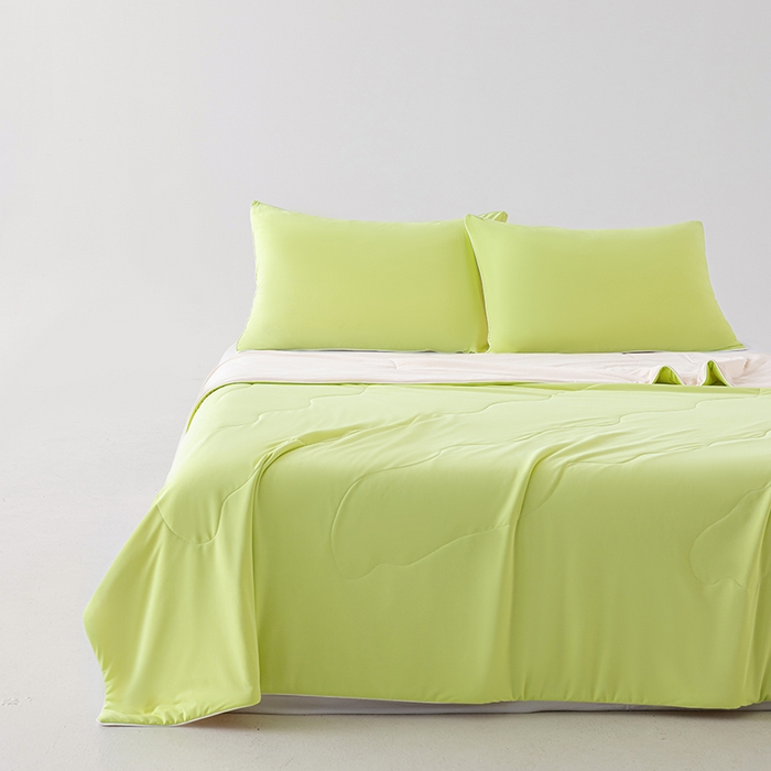 91家纺网 家纺一手货源 找家纺 迪梵家纺 2026新款锦氨凉感黑科技（160克面料）凉感丝夏被冰淇淋夏凉被空调被-风格一 明青玉